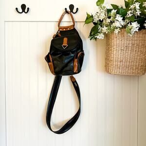 Belle Rose Leather Bucket Bag with Handle And Strap